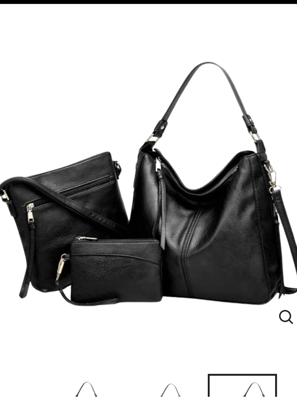 Brand new black 3-Piece Handbag Set - Versatile Shoulder & Crossbody Bags
